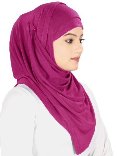 Instant Jersey Hijab & Band (Magenta)