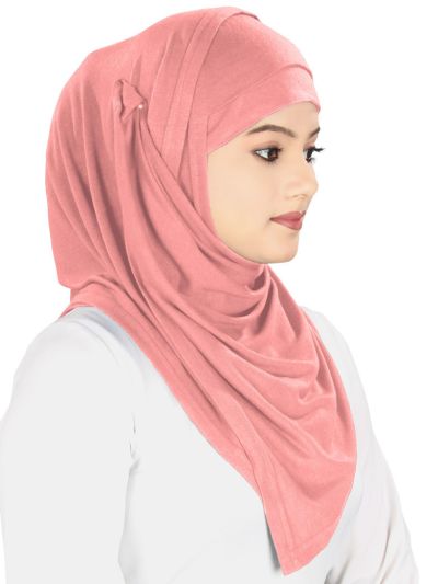 Instant Jersey Hijab & Band (Pink)