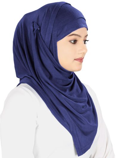 Instant Jersey Hijab & Band (Royal Blue)