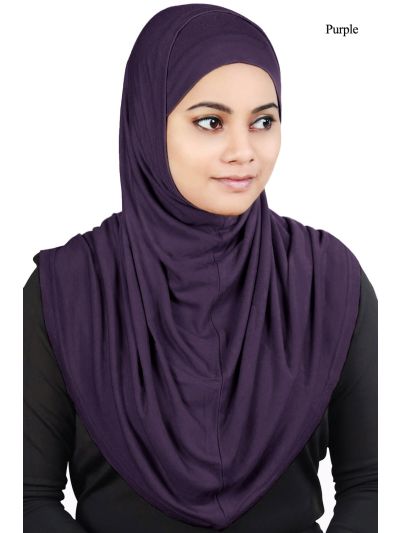 Two Piece Al-Amira Jersey Hijab (Purple)