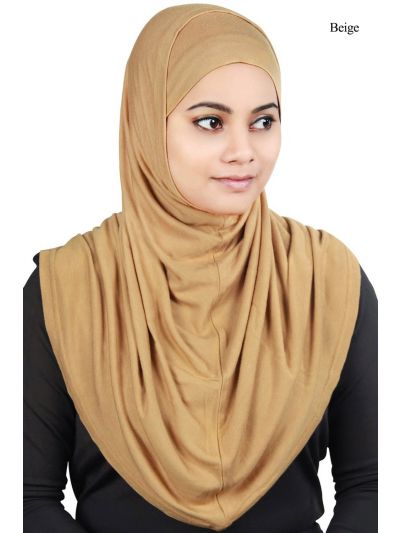 Two Piece Al-Amira Jersey Hijab (Beige)
