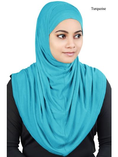 Two Piece Al-Amira Jersey Hijab (Turquoise)
