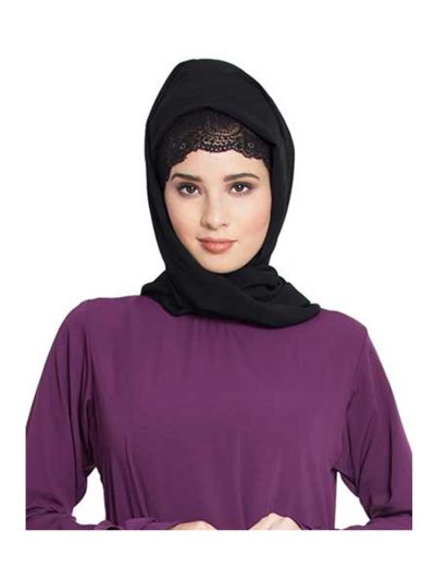 Black Georgette Hijab