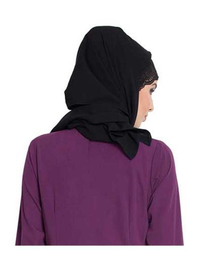 Black Georgette Hijab