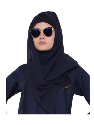 Blue Georgette Hijab
