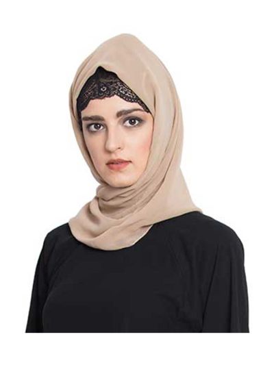 Peach Georgette Hijab