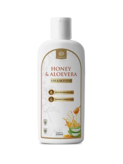 AL MASNOON Honey & Aloe Vera Shampoo 500ml | Moisturizing Hair Cleanser | Nourishes Dry Hair | Helps Retain Moisture | Sulphate Free | Paraben Free | For Men & Women