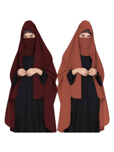 Irani Chador Combo With Detachable Nose Piece