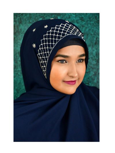 Iffath Blue Wedding/Luxury Hijab
