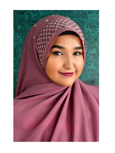 Iffath Purple Wedding/Luxury Hijab