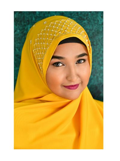 Iffath Yellow Wedding/Luxury Hijab