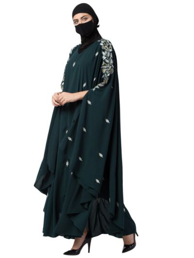 Irani Kaftan With Floral Zari Work