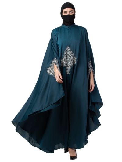 Irani Kaftan With Floral Zari Work