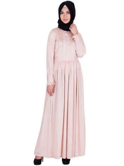 Peach Glossy Abaya