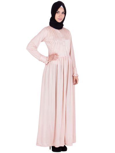 Peach Glossy Abaya