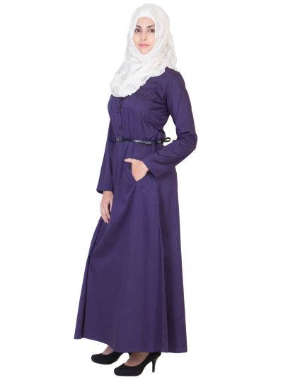 Elegant Purple Colored Abaya