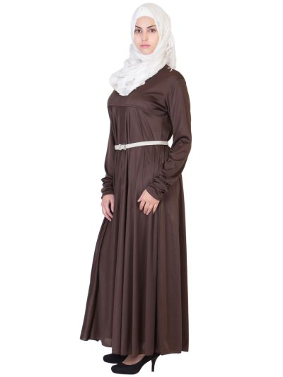 Brown Full Flair Abaya