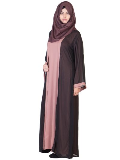Coral Pink Kimono Abaya