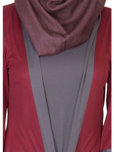 Classic Maroon Kimono Abaya