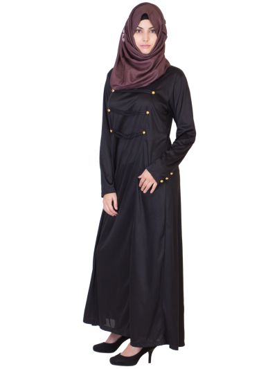 Golden Button Straight Abaya