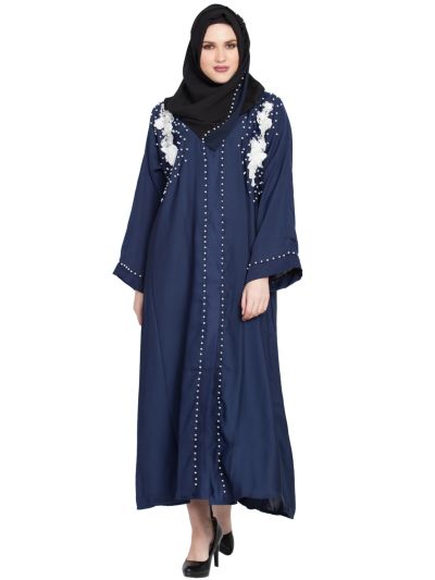 Blue Burqa New Fashion Open Abaya