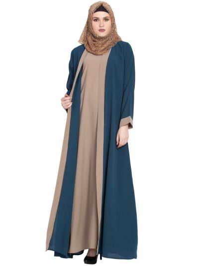 Double Layer Shrugg Designs Girls Stylish Abaya