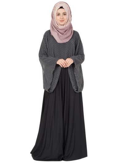 Black Check Cape Abaya