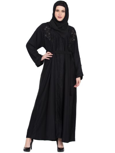 Black Stylish New Fashion Dubai Abaya