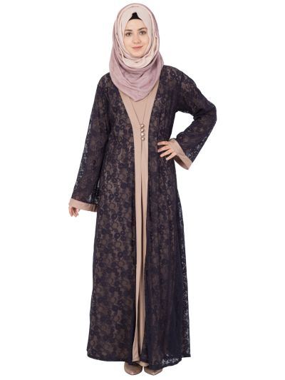 Classic Black Kimono Abaya