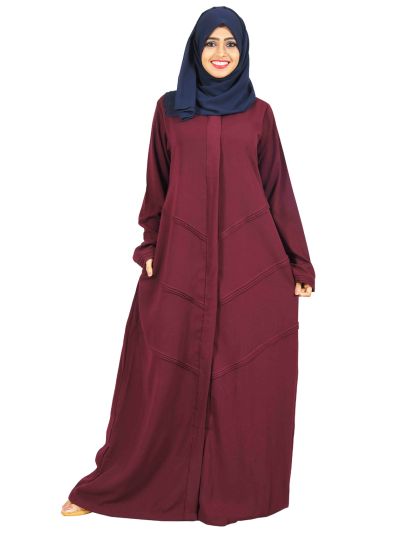 Criss Cross Pintuc Design Georgette Abaya