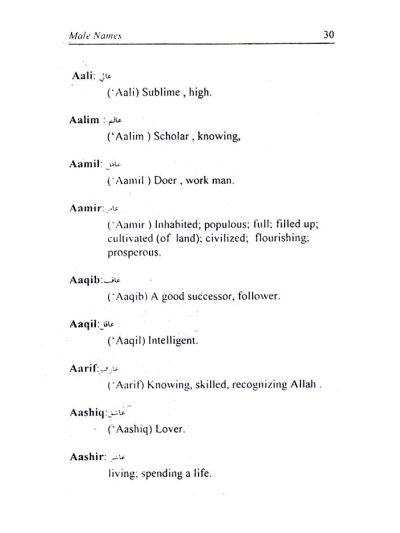 Islamic Names