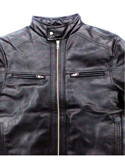 Jet Black Leather Jacket