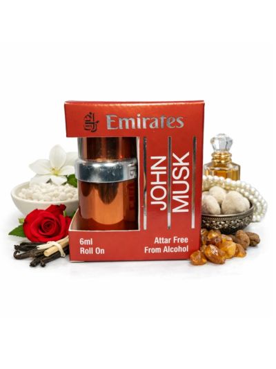 Emirates John Musk Attar | Pure Musk, Soft Woods, Amber | 6ml