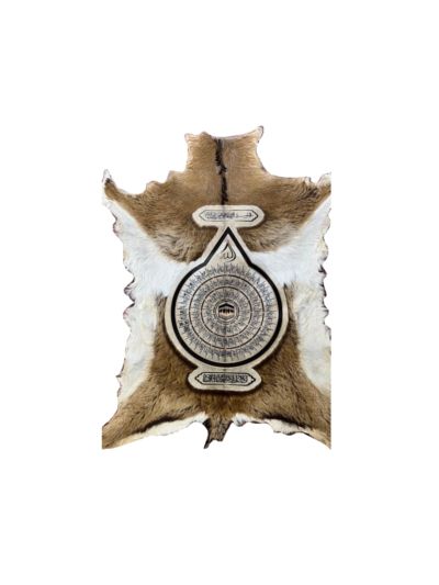 99 Names of Allah(Round) Islamic Tughra on Goat Skin (Big)