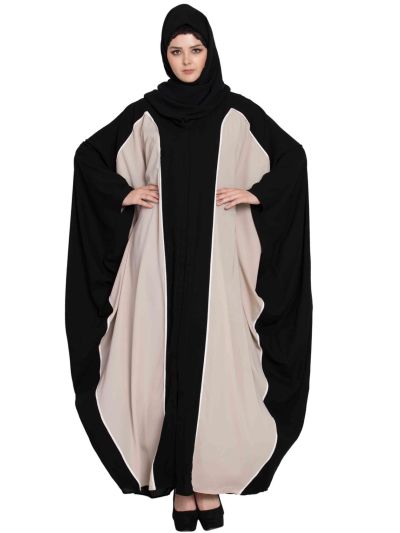 Fariha Elegant Dual Color Kaftan Abaya