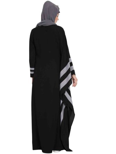 Saiqa Designer Nida Satin Kaftan Abaya