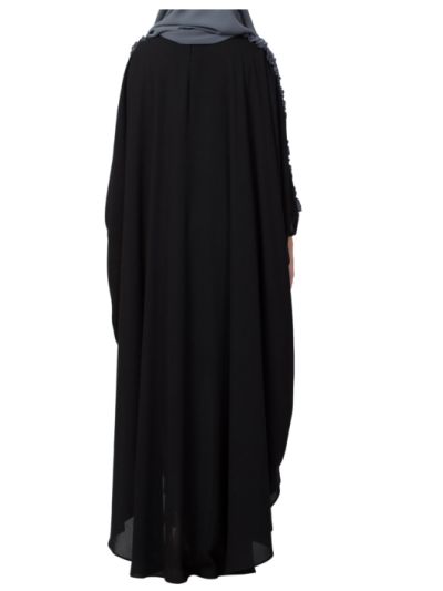 Modern Kaftan with Open Side Slits and Ruffles on Sleeves