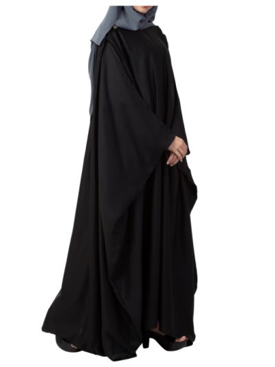 Very Elegant Islamic Abaya Kaftan With Pleats on Shoulders