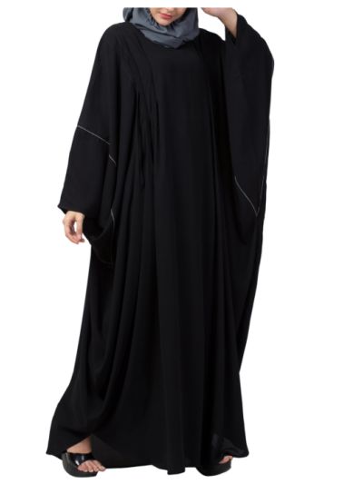  Islamic Kaftan Abaya with Pipings and Pleats