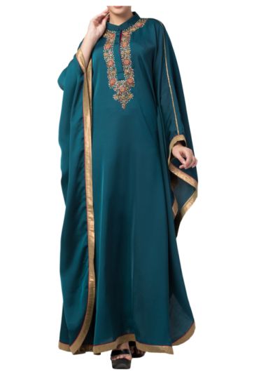 Royal Nida kaftan Dress with Dabka Work