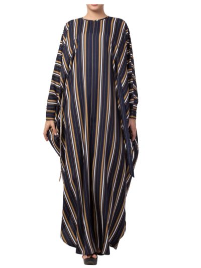 Striped Kaftan with Belt