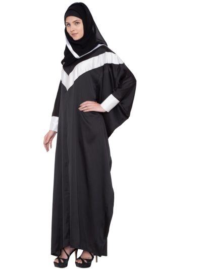 Black & White Kaftan Abaya