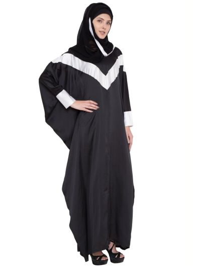 Black & White Kaftan Abaya