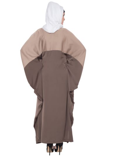 Brown & Beige Kaftan Abaya
