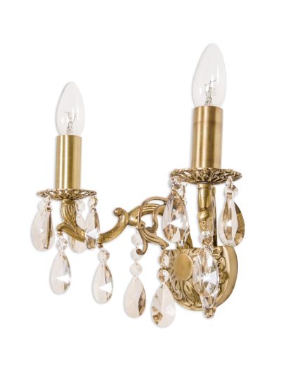 Candle Lamp Honey Crystal Double Sconce
