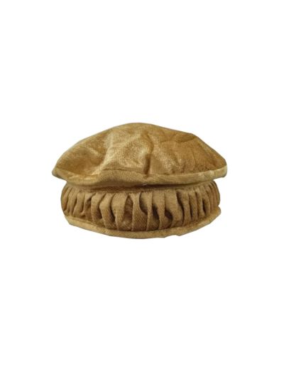 Kashmiri Cap (Pakol Cap) -Velvet Golden