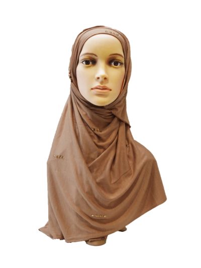 Jersey Hijab With Stud Motifs