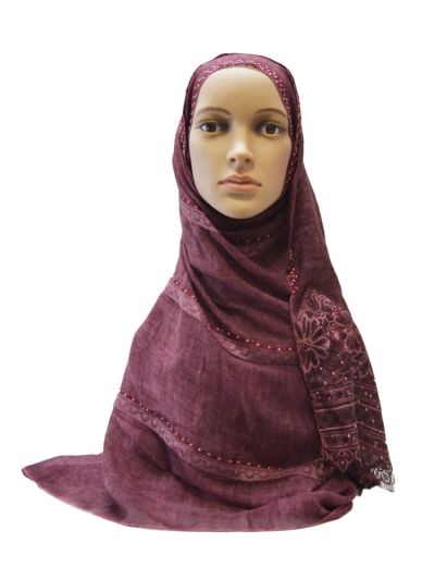 Hijabs With Lace And Stud Work 