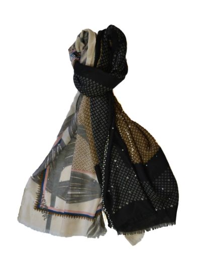 Embellished Printed Hijab
