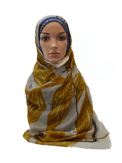 Embellished Printed Hijab